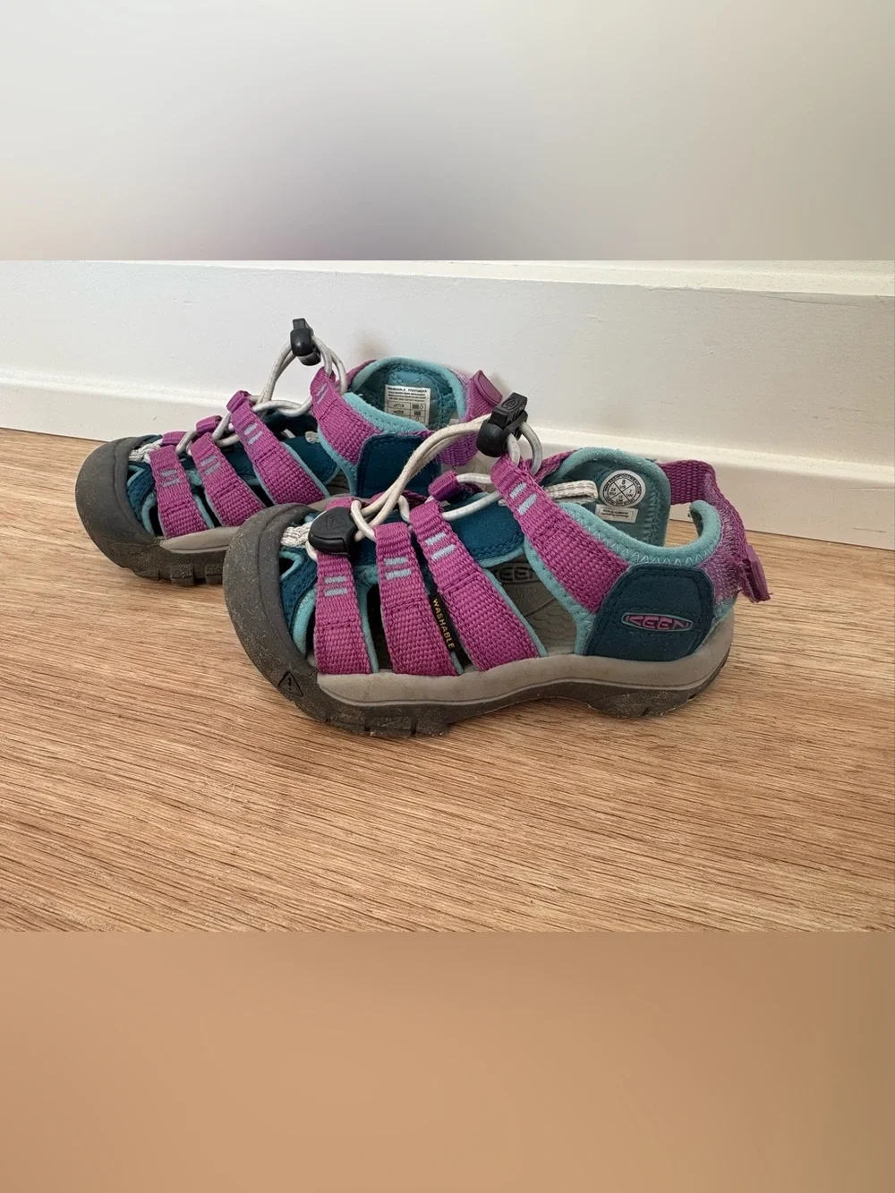 KEEN Toddler Newport Boundless Closed Toe Sandal Legion Blue and Willow Herb 8